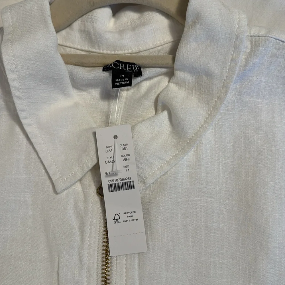 J.Crew Zip-front linen-blend dress CA422